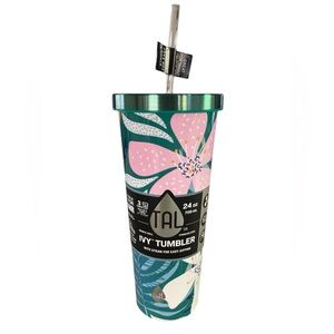 TAL Ivy Stainless Steel 24 oz Tumbler with Lid and Straw NWT